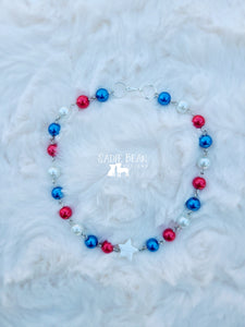 RWB pearl star choker