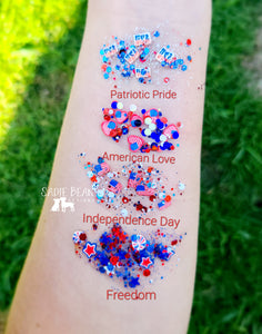 Patriotic hair/body glitter