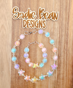 Rainbow star choker