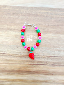 Strawberry charm bracelet