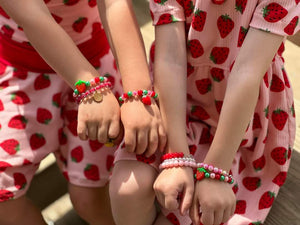 Strawberry bead bracelet