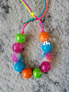 Neon rhinestone tie dye