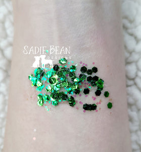 Green glitter