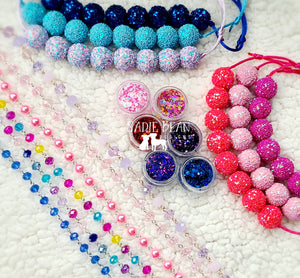 Chunky glitter necklaces