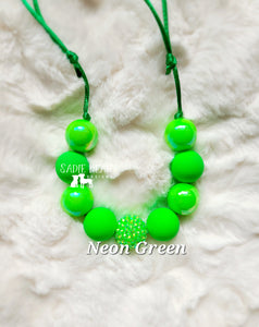 Neon solid bubblegum necklaces