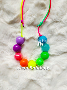 Neon solid bubblegum necklaces