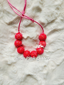 Neon solid bubblegum necklaces