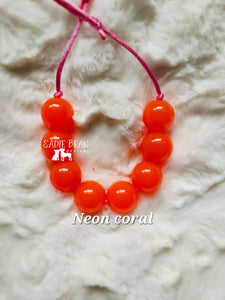 Neon solid bubblegum necklaces