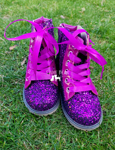 Glitter combat boots