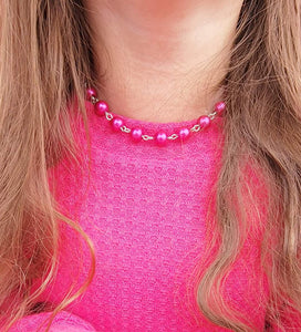 Hot pink choker